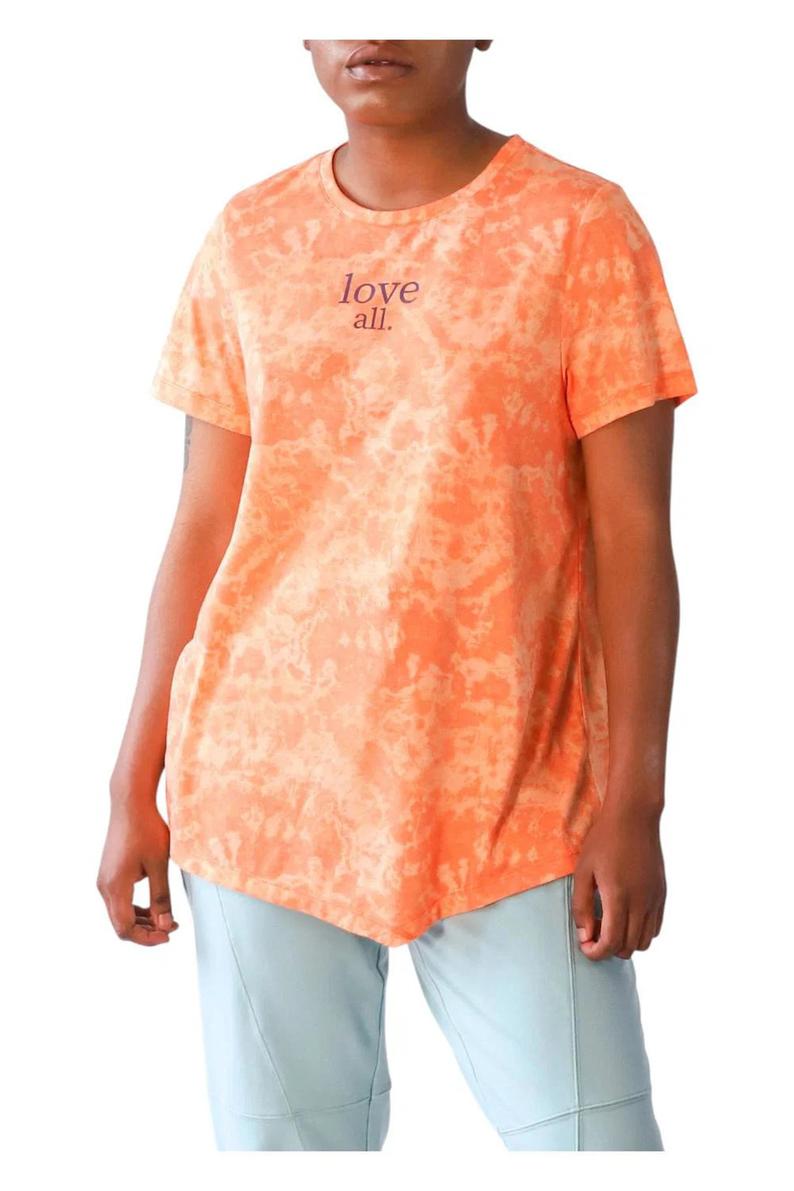 Evryday Jane Women's Love All Graphic Tee Tangerine - Regular